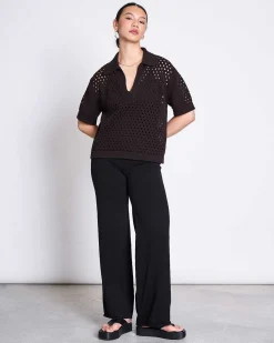 Ajour T-Shirt Gills Espresso Gots