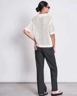 Ajour T-Shirt Gills Offwhite Gots