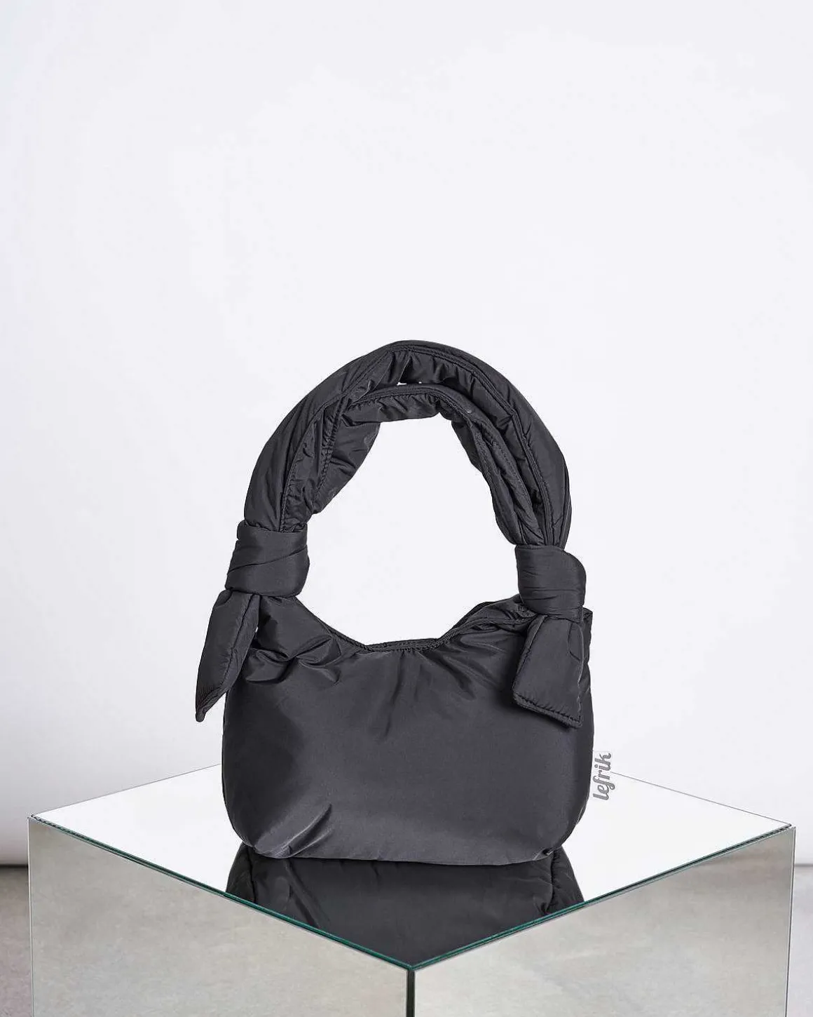 Bag Biwa Puffy Mini Black