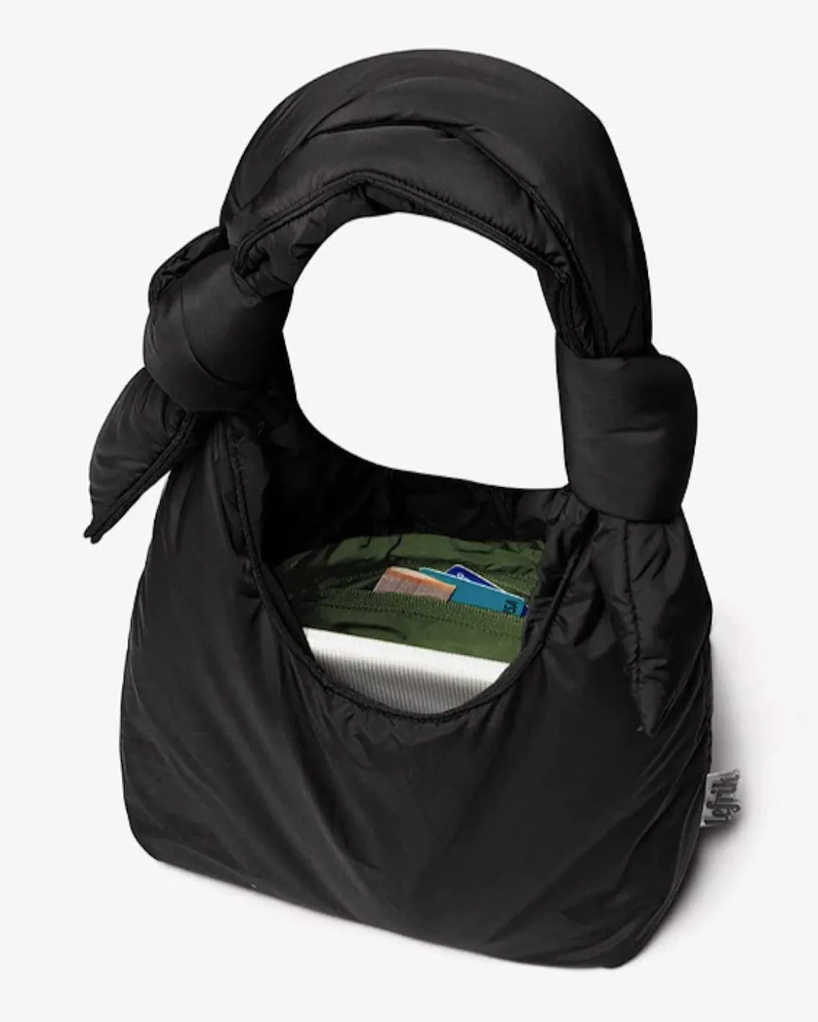 Bag Biwa Puffy Mini Black