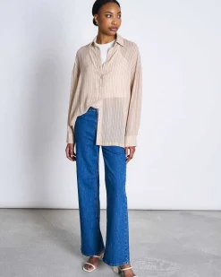 Blouse Jette White Sand Striped
