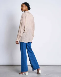 Blouse Jette White Sand Striped