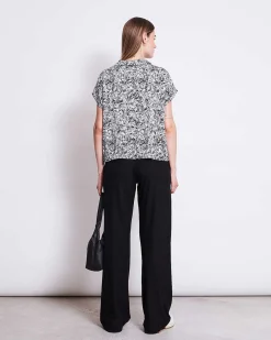 Blouse Tierra Nervous Print Black
