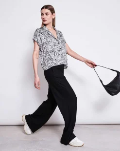 Blouse Tierra Nervous Print Black