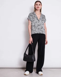 Blouse Tierra Nervous Print Black