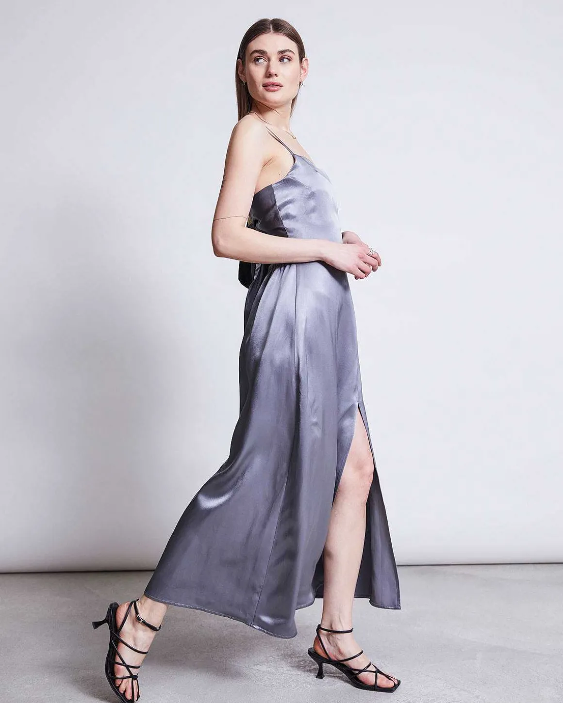 Bow Dress Ellara Blue Silver