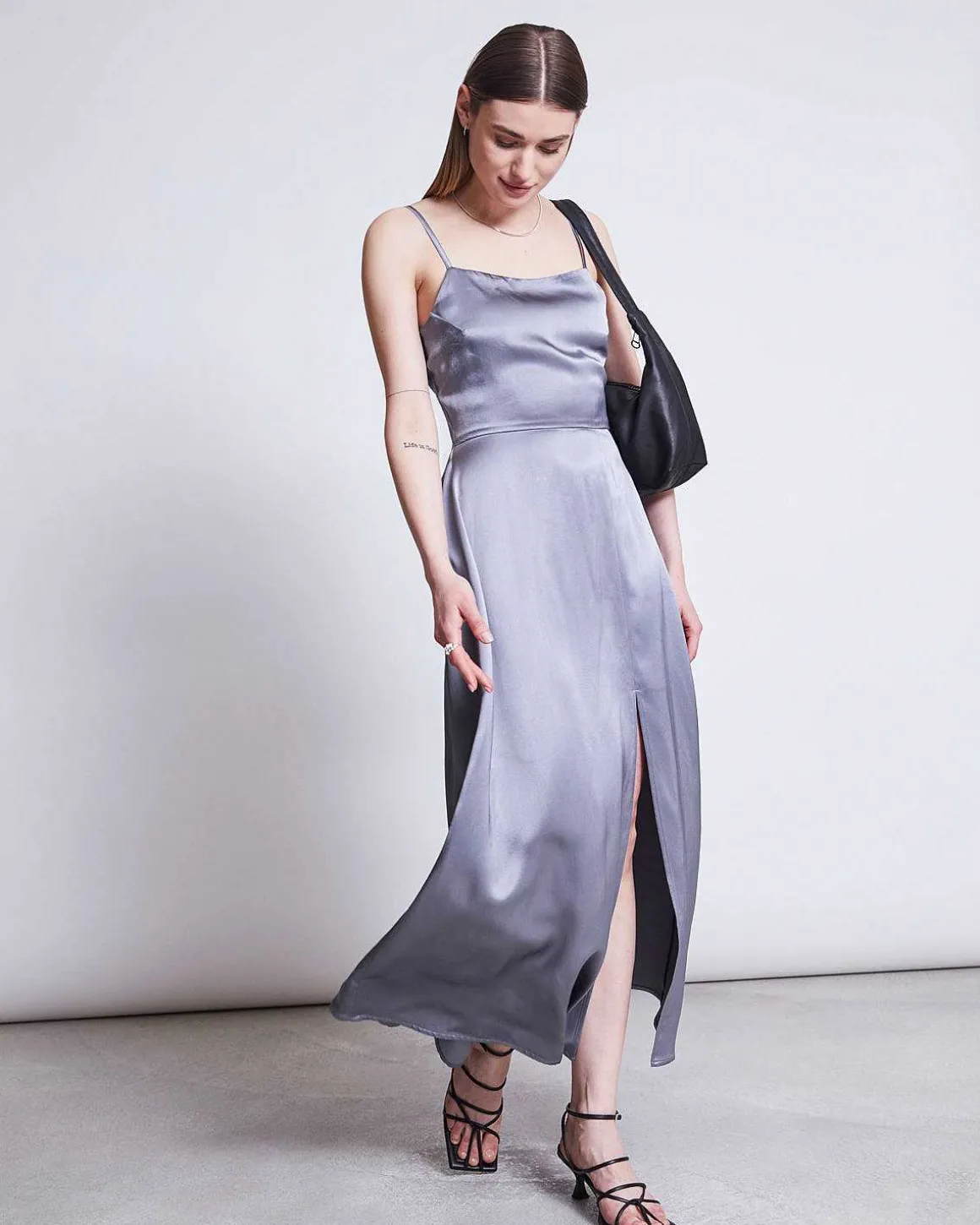 Bow Dress Ellara Blue Silver