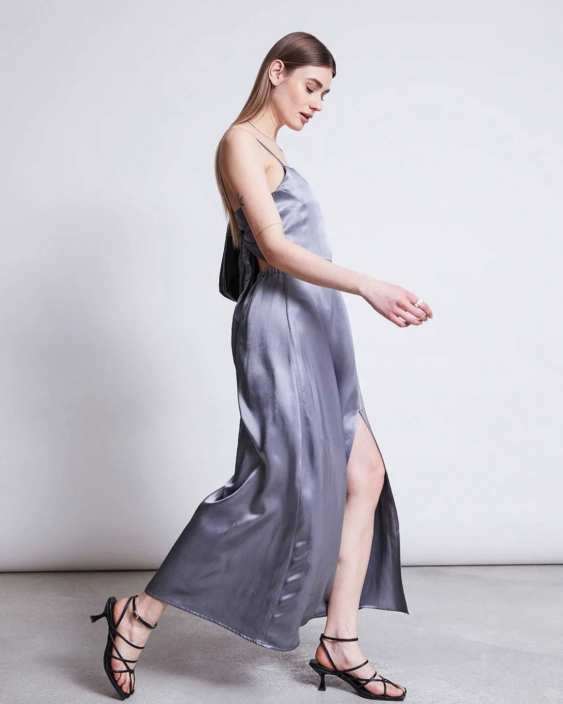 Bow Dress Ellara Blue Silver