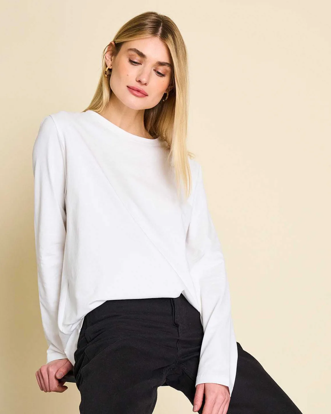 Brushed Longsleeve Boy White Gots