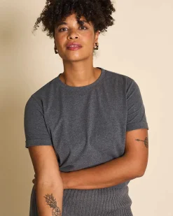 Brushed T-Shirt Boy Dark Grey Gots