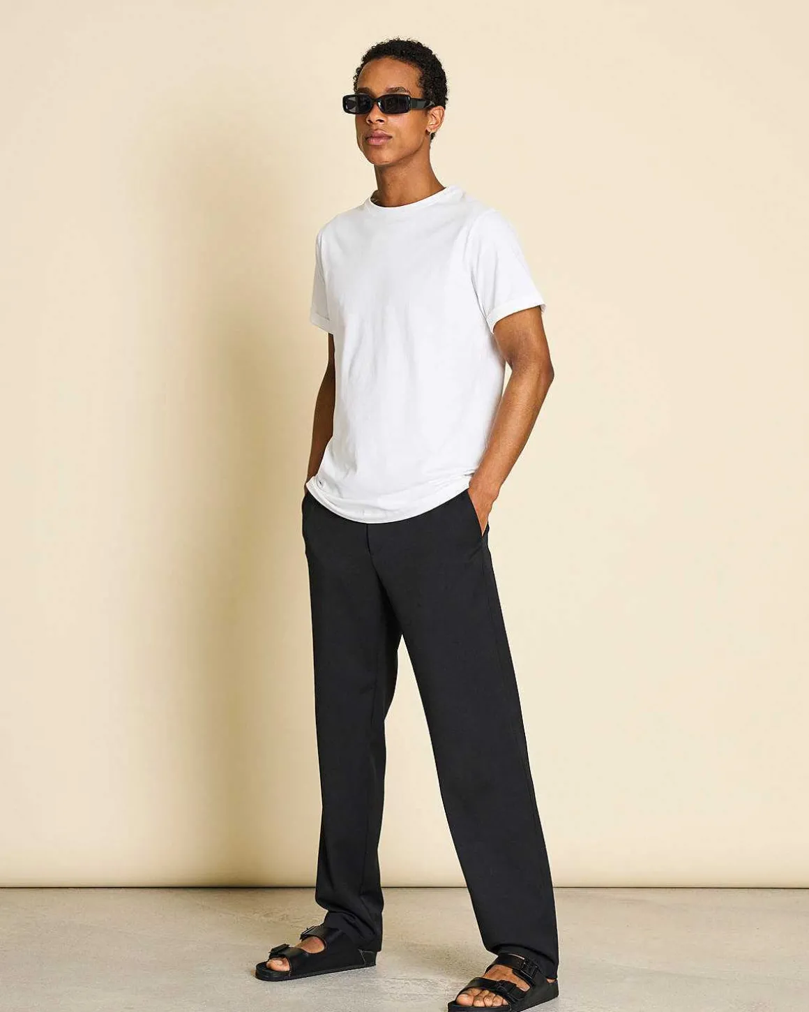 Brushed T-Shirt Boy Plain White For Men