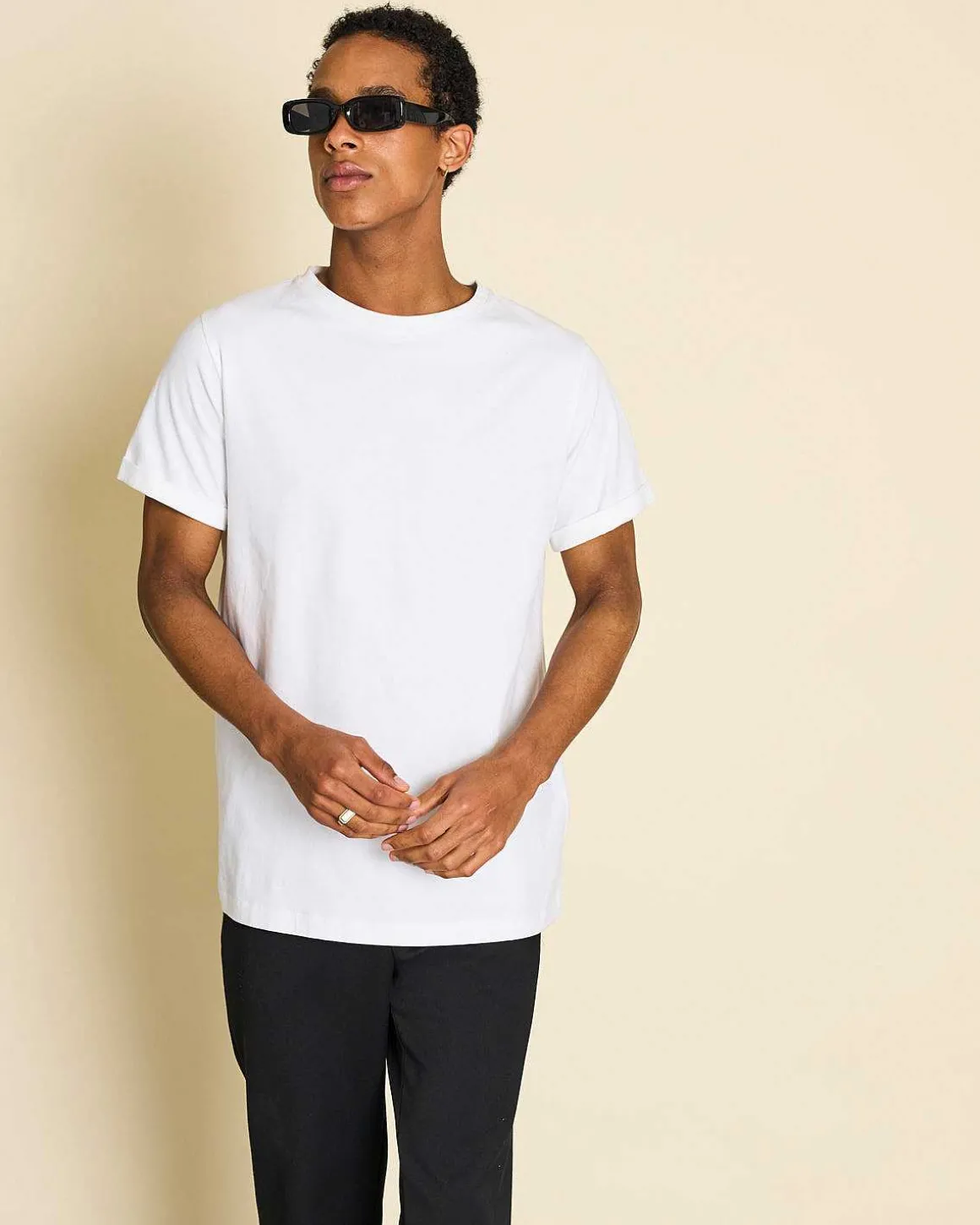 Brushed T-Shirt Boy Plain White For Men
