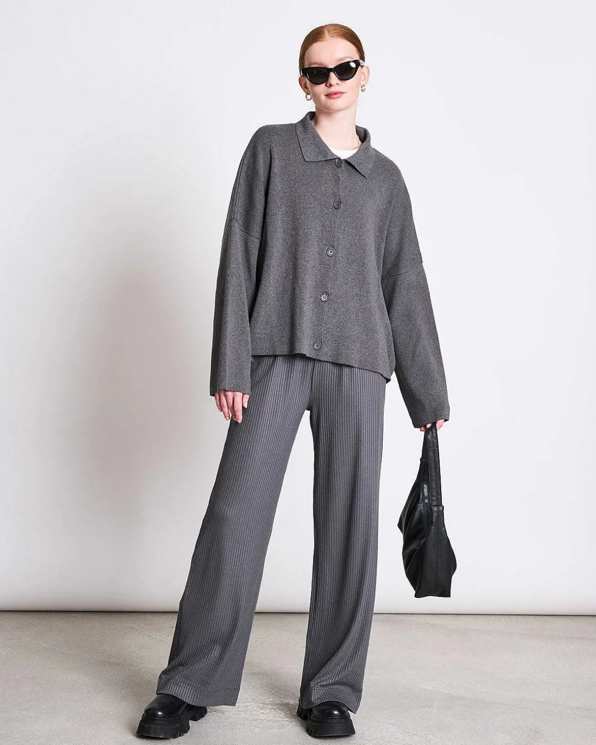 Cardigan Anjo Dark Grey Gots