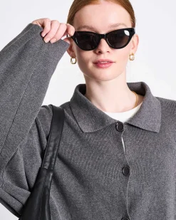 Cardigan Anjo Dark Grey Gots