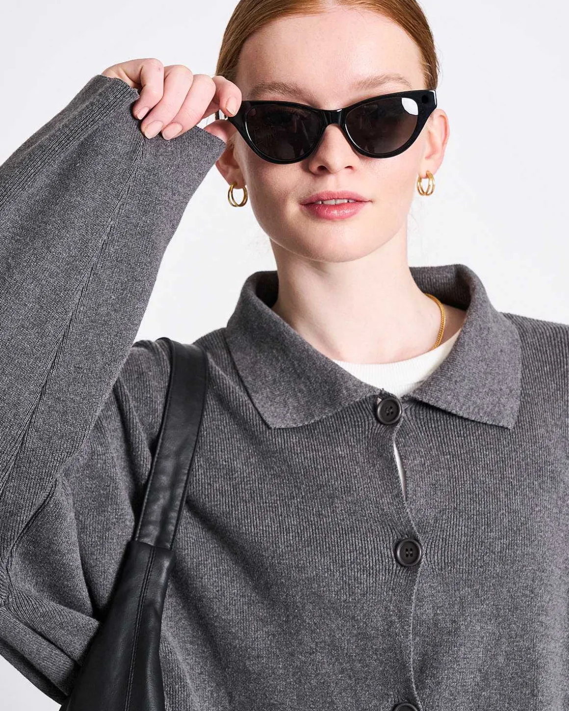 Cardigan Anjo Dark Grey Gots