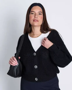 Chunky Cardigan Lena Black Gots
