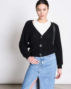 Chunky Cardigan Lena Black Gots