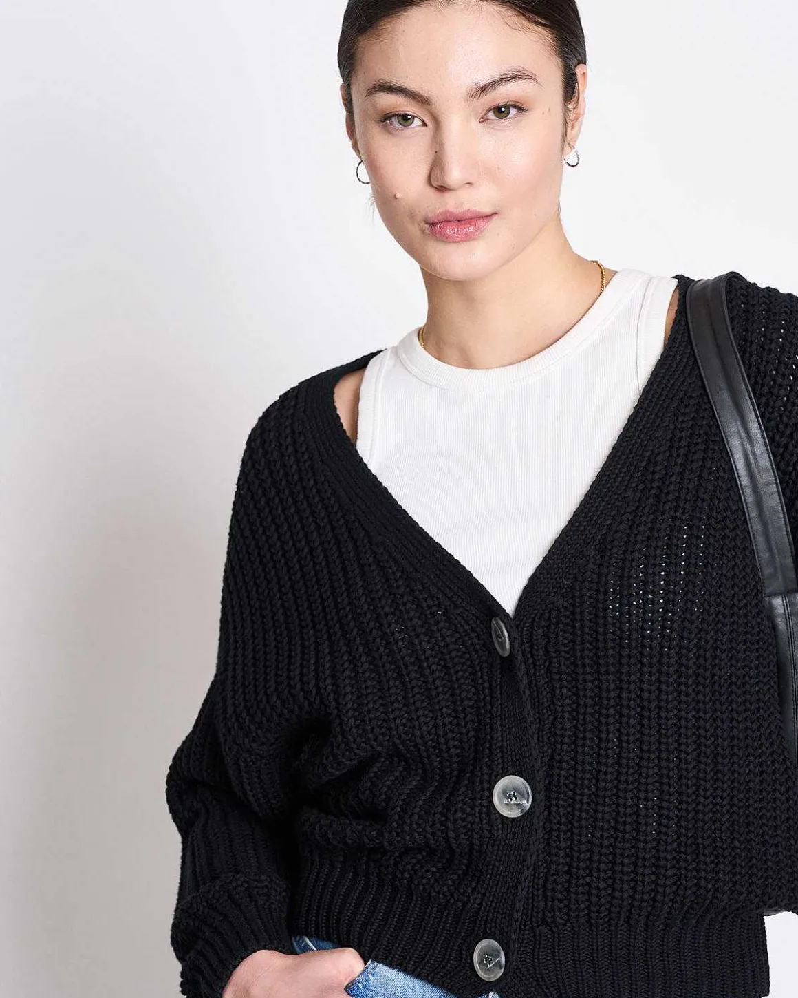 Chunky Cardigan Lena Black Gots