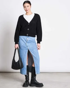Chunky Cardigan Lena Black Gots