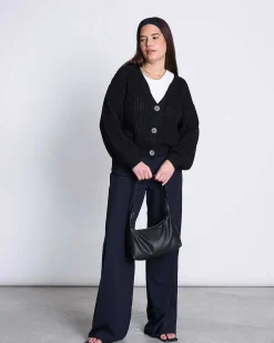 Chunky Cardigan Lena Black Gots