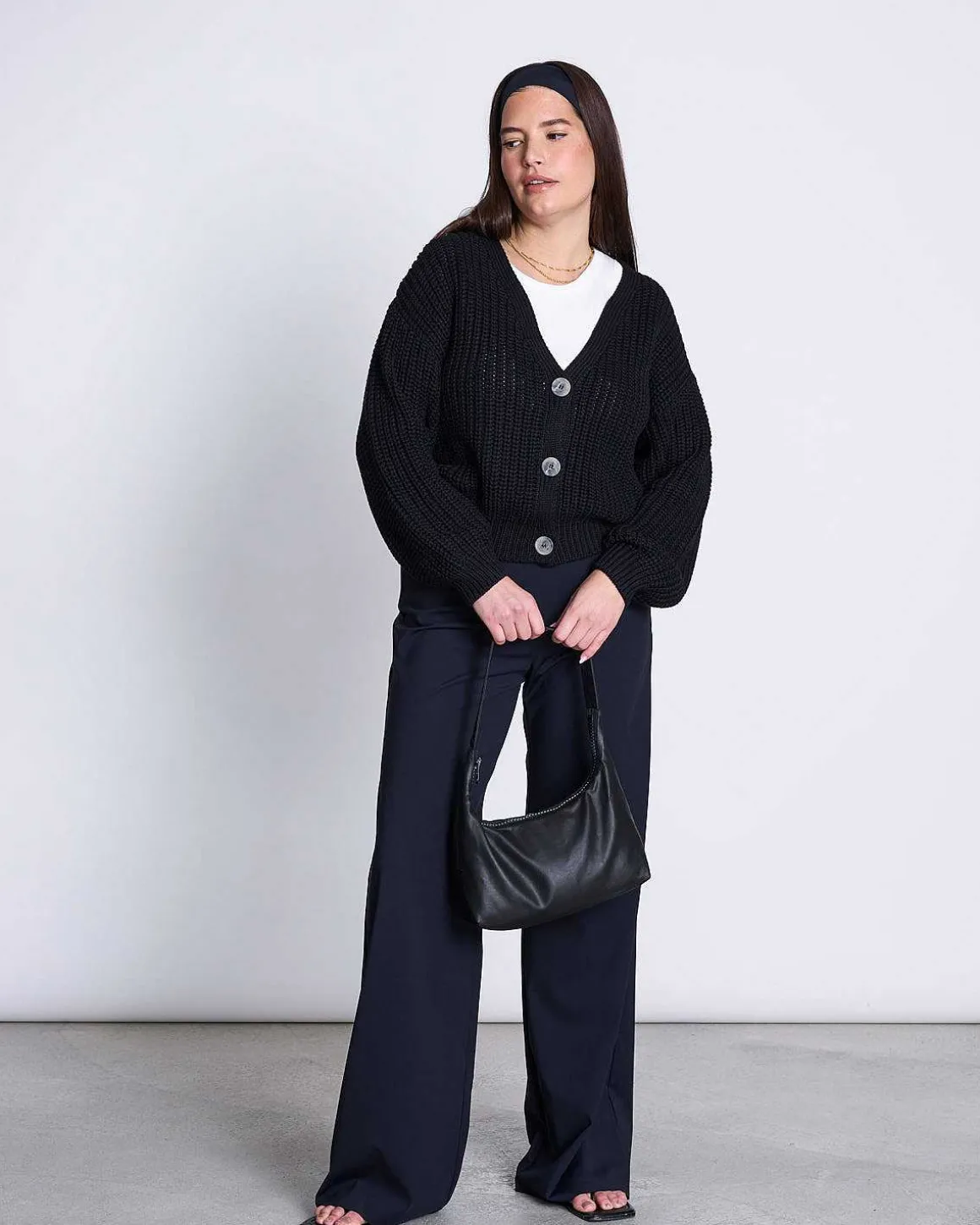 Chunky Cardigan Lena Black Gots