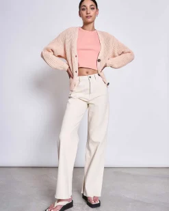 Chunky Cardigan Lena Cantaloupe Gots