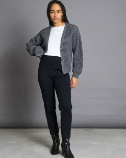 Chunky Cardigan Lena Dark Grey Gots