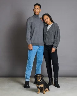 Chunky Cardigan Lena Dark Grey Gots