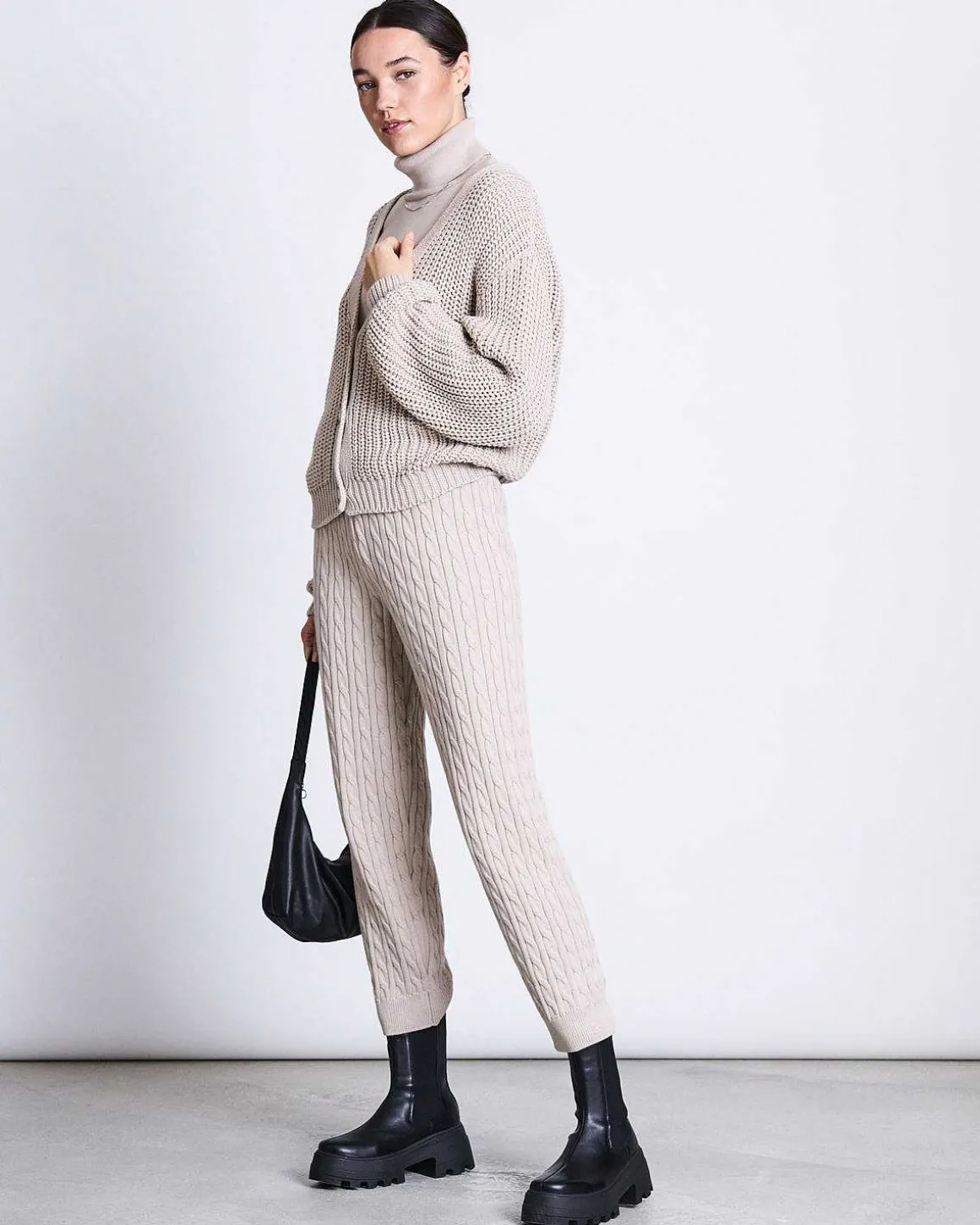 Chunky Cardigan Lena Ivory Gots