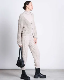 Chunky Cardigan Lena Ivory Gots