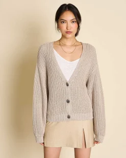 Chunky Cardigan Lena Ivory Gots