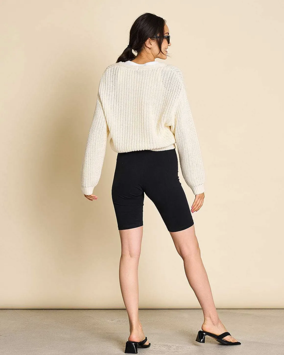 Chunky Cardigan Lena Offwhite Gots