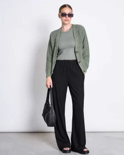 Chunky Cardigan Lena Sea Spray Gots