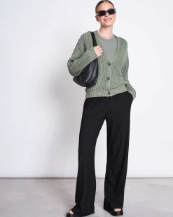 Chunky Cardigan Lena Sea Spray Gots