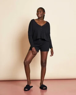 Cropped Cardigan Katla Black