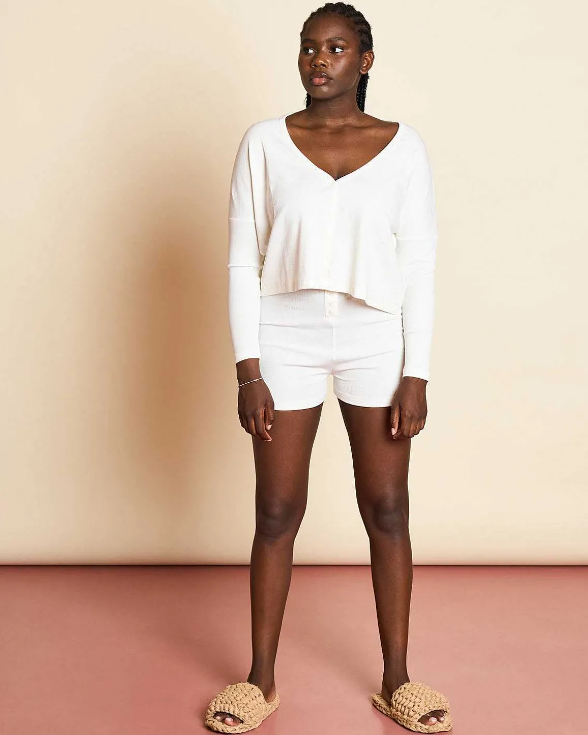 Cropped Cardigan Katla Offwhite