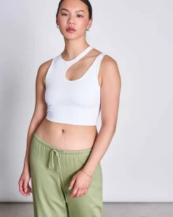 Cut Out Top Polla White