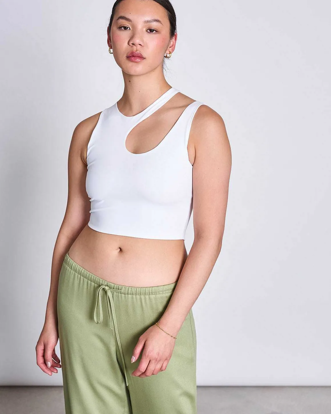 Cut Out Top Polla White