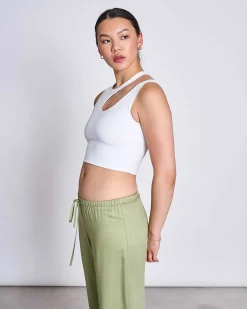 Cut Out Top Polla White