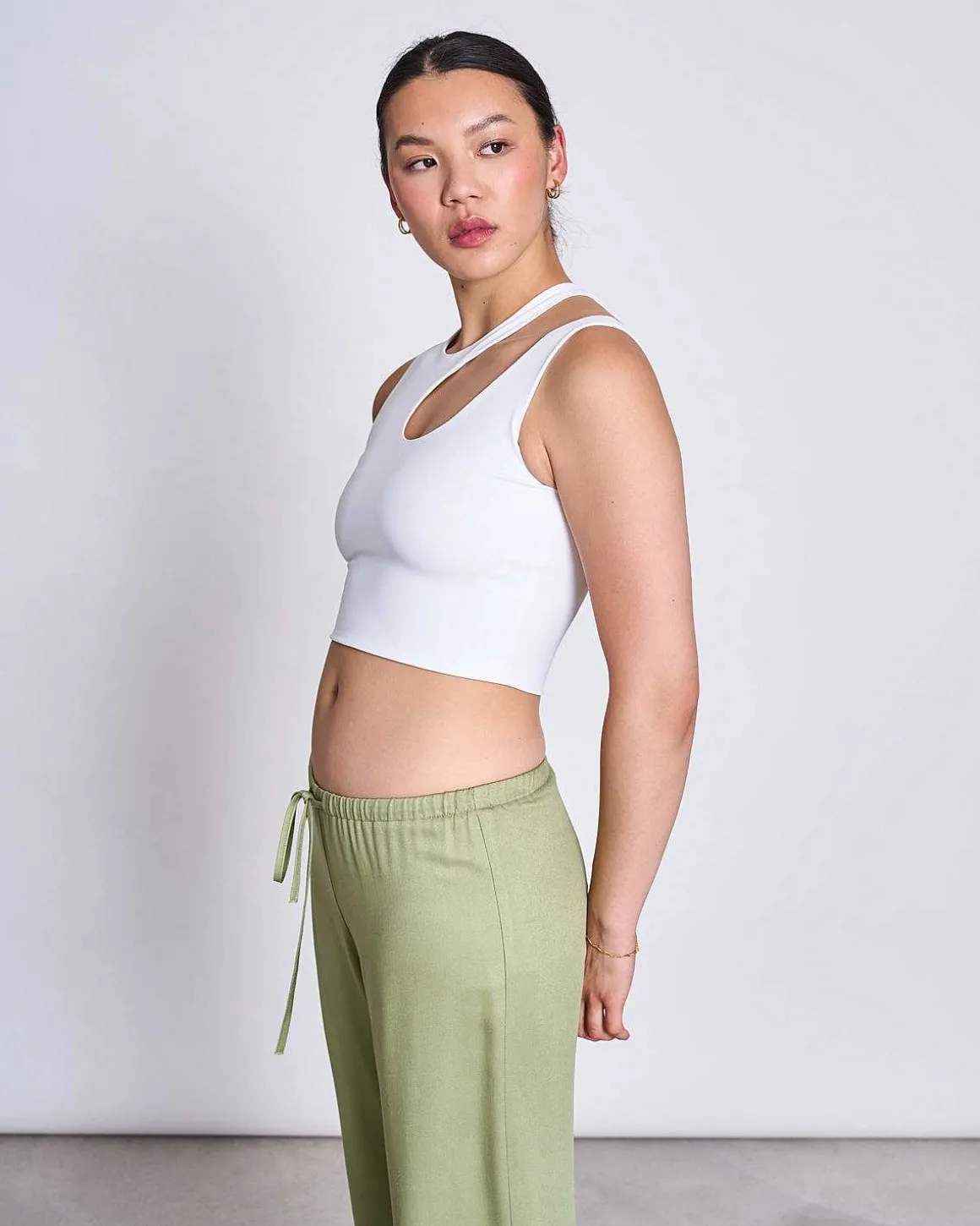 Cut Out Top Polla White