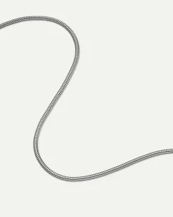 Dear Darling Berlin Delicate Short Snake Necklace Silver