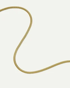 Dear Darling Berlin Delicate Short Snake Necklace Gold