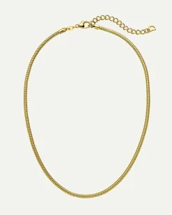 Dear Darling Berlin Delicate Short Snake Necklace Gold