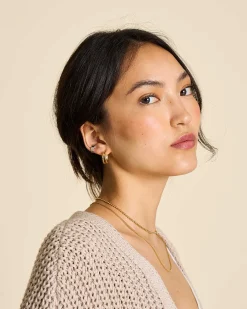 Dear Darling Berlin Double Hoop Earrings Gold