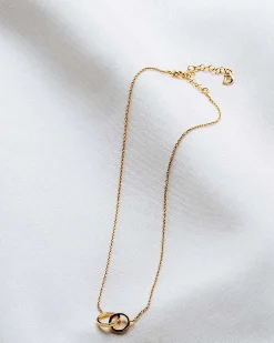 Dear Darling Berlin Double Ring Necklace Gold