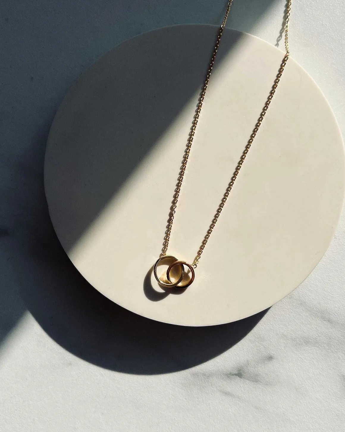 Dear Darling Berlin Double Ring Necklace Gold