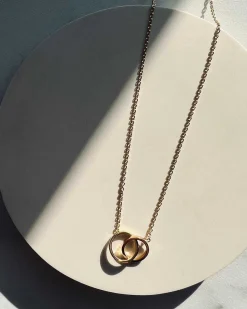 Dear Darling Berlin Double Ring Necklace Gold