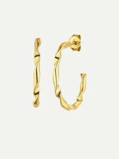 Dear Darling Berlin Elegant Hoop Earrings Gold