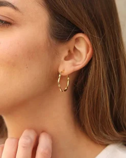 Dear Darling Berlin Elegant Hoop Earrings Gold