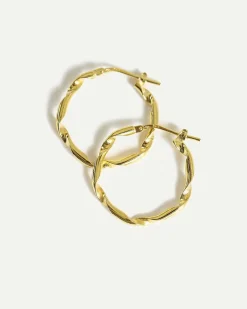 Dear Darling Berlin Elegant Hoop Earrings Gold